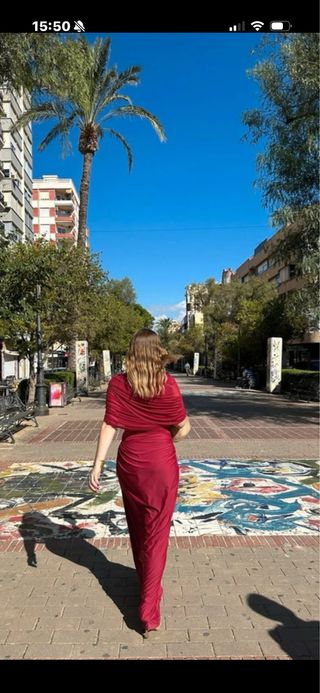 Vestido de fiesta rojo talla M
