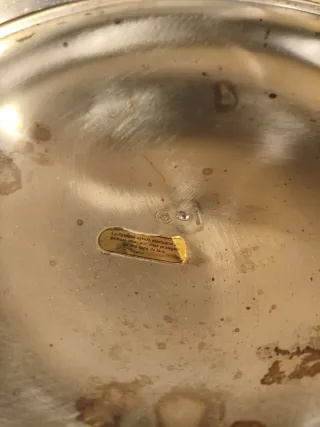 Fuente vintage latón plateado