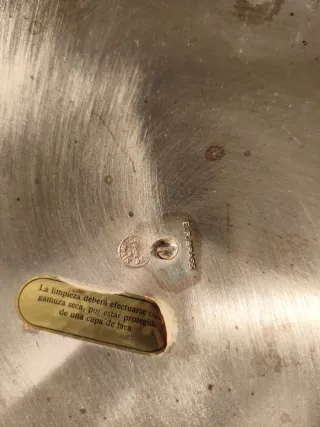 Fuente vintage latón plateado