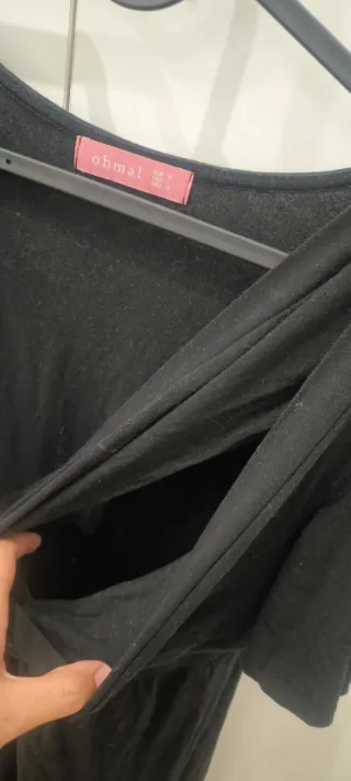Vestido de lactancia negro talla única