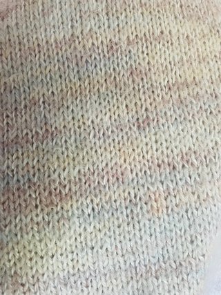 Jersey de lana beige multicolor