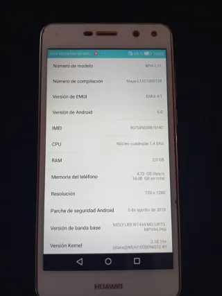 Teléfono HUAWEI Y6, MYA-L11
