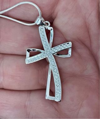 Colgante Cruz Plata 925 Circonitas