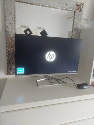 Monitor HP Negro y Plateado