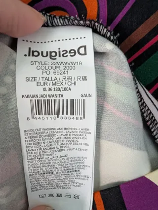 Vestido Desigual Verano Talla XL Nuevo