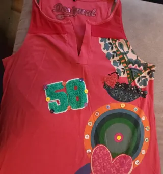 Canotta Desigual Multicolor e Rossa