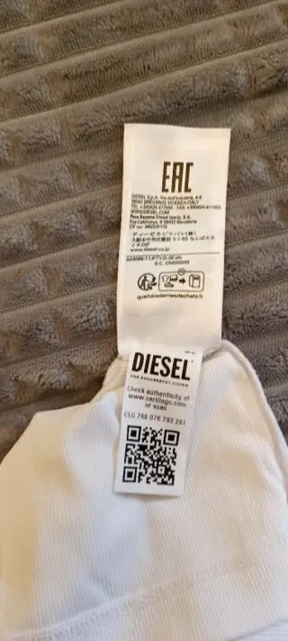 Camiseta tirantes Diesel blanca