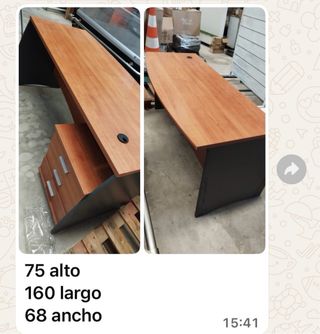 Tavolo da ufficio moderno in legno e metallo