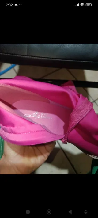 Stivali rosa con tacco largo