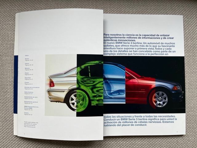 Catálogo BMW Serie 3 (E46) años 90. 68 páginas.