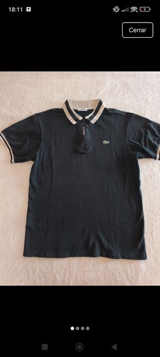Polo Lacoste Negro Talla M