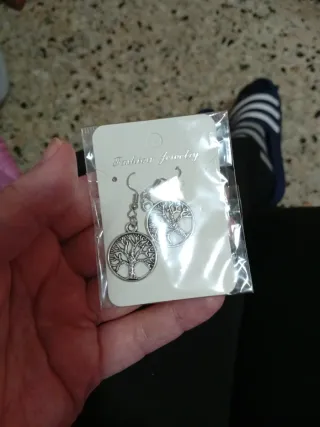 Pendientes árbol de la vida plata