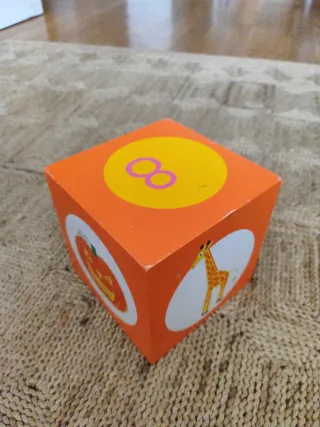 Cubo Janod números, animales y objetos.