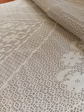 Colcha Crochet Matrimonio Blanca