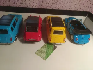 Pack 4 Miniaturas Coches Clásicos 70's 1/36