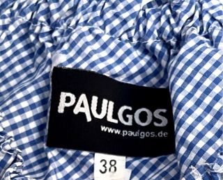Camisa vintage estilo cottagecore de cuadros azule