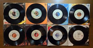 Lotto 8 x 7" 45 Rod Stewart pop rock da G+ a VG+