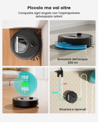 Robot Aspirapolvere Lavapavimenti Lefant