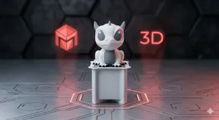 Figura Bebé Dragón 3D-M.Design 3D