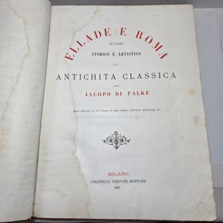 Libro Antico 1882 - Ellade e Roma Quadro Storico