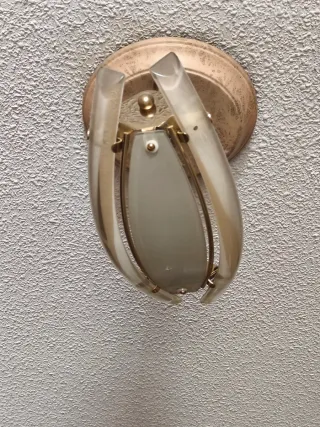 Lámpara de techo cristal y metal