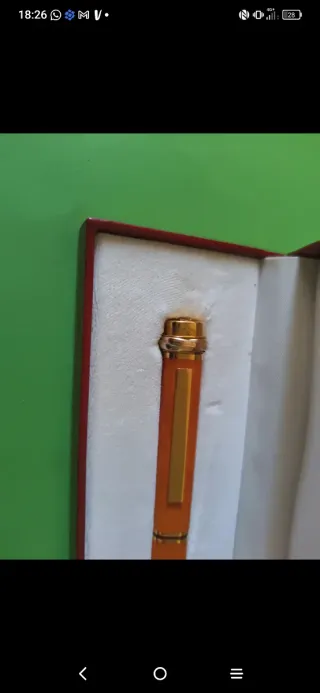 Penna stilografica Cartier placcata oro