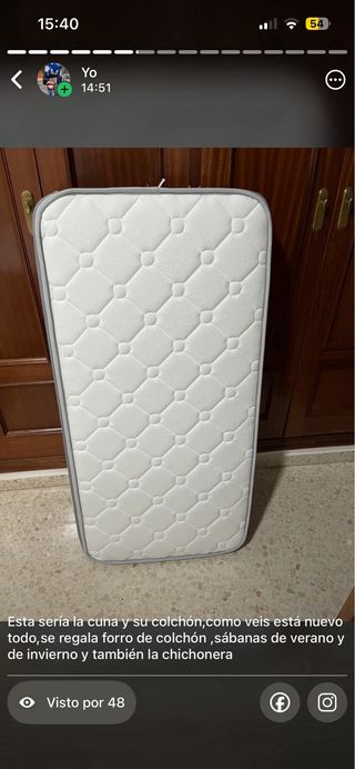 Cuna de bebé blanca de ikea