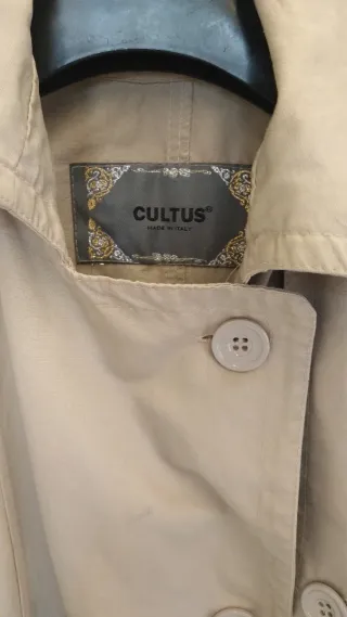 Trench CULTUS beige cotone e lino Made in Italy