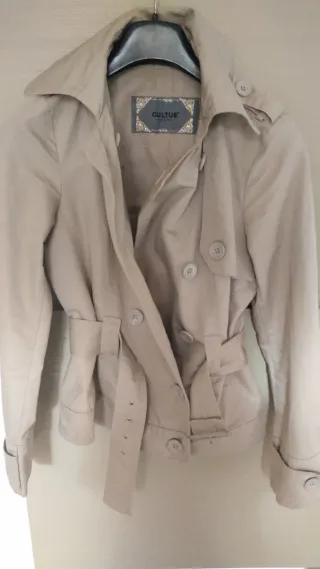 Trench CULTUS beige cotone e lino Made in Italy