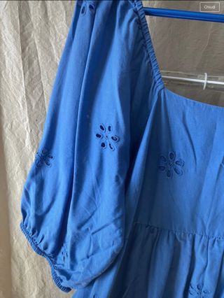 Vestito sangallo cotone blu