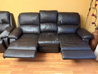 SOFA 3 PLAZAS + SILLON RECLINABLE -