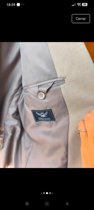 Traje de chaqueta gris hombre