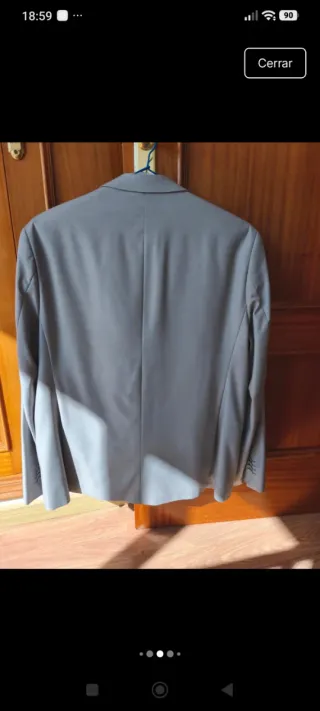 Traje de chaqueta gris hombre