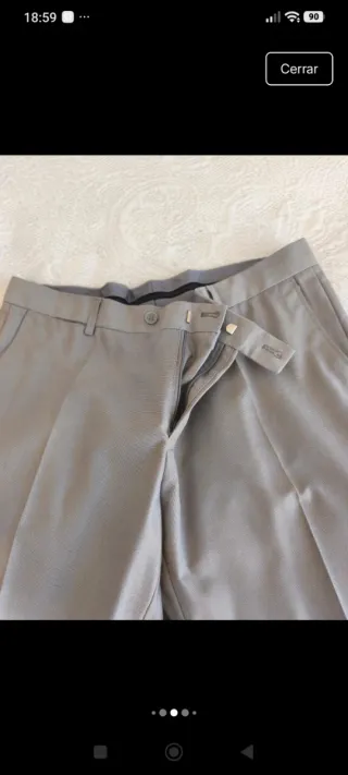 Traje de chaqueta gris hombre