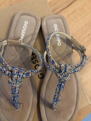 Sandali Gioseppo 38 con strass blu