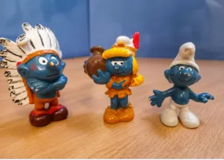 Lote 9 Figuras Pitufos y Pitufina Schleich / Peyo