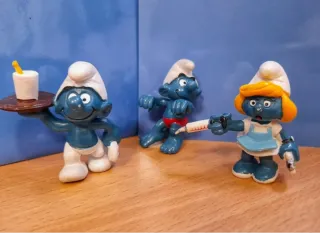 Lote 9 Figuras Pitufos y Pitufina Schleich / Peyo