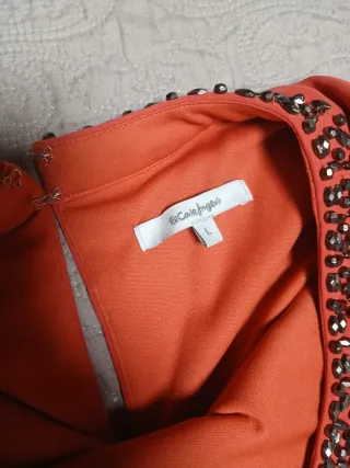 Vestido Fiesta El Corte Inglés Coral  Es de gasa