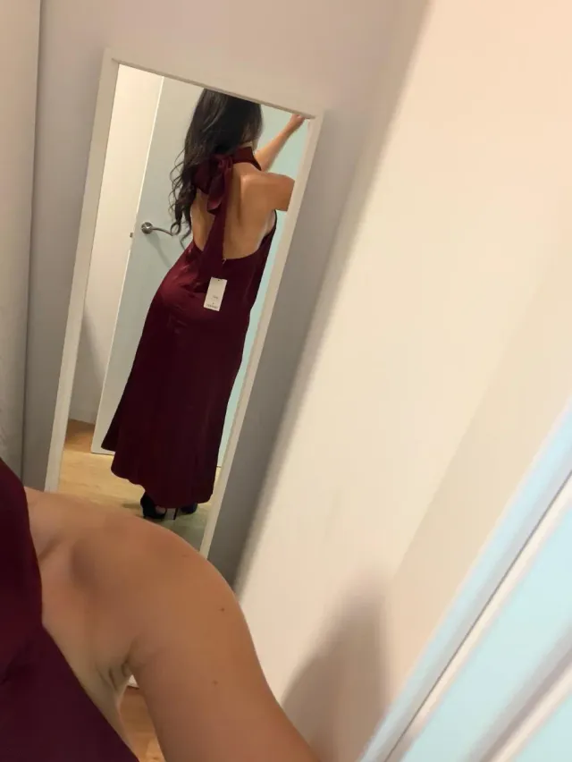 Vestido largo fiesta cuello halter
