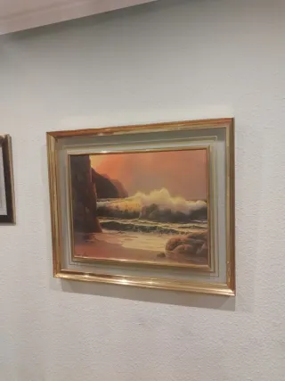 Cuadro Marino con Marco Dorado