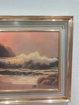 Cuadro Marino con Marco Dorado