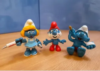 Lote 9 Figuras Pitufos y Pitufina Schleich /Peyo