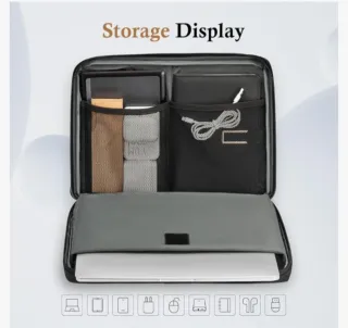 Maletín portátil negro impermeable