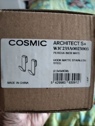Colgador de baño van 2 en la  caja Acero inox