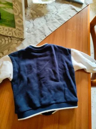 Giacca stile college bambino blu