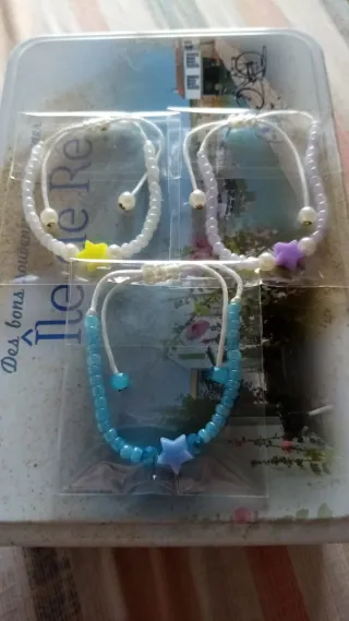 Pendientes artesanales flor y cerezas