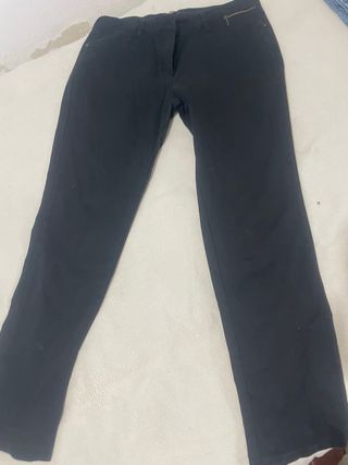 Pantalones Talla 44 Negro y Azul y marron