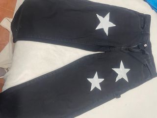 Pantalones Talla 44 Negro y Azul y marron