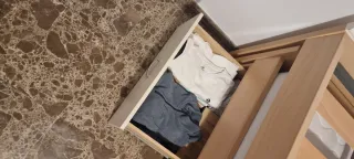 Cama nido de madera y metal