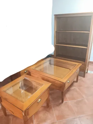 Muebles salón: 2 mesas, una estantería